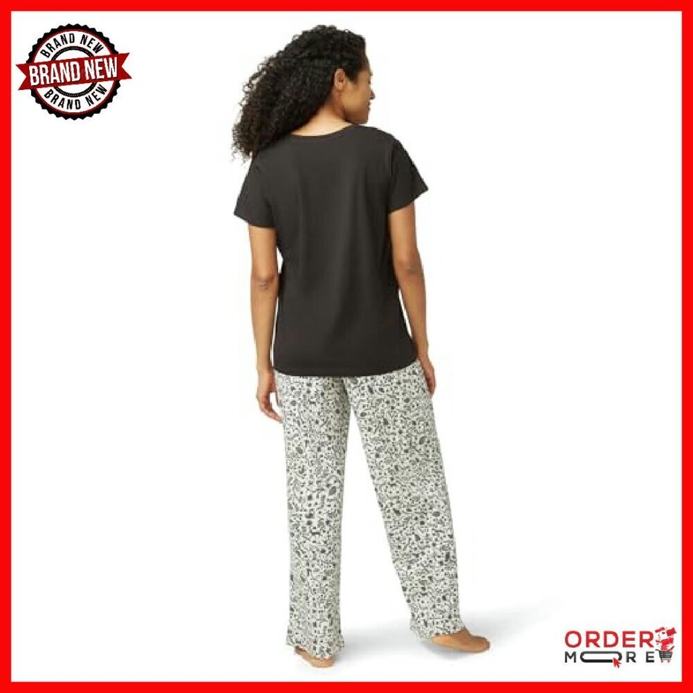 Super Soft 2-Piece Pajama Set with Embellished Top & Elastic Waist Pants - Picture 3 of 7